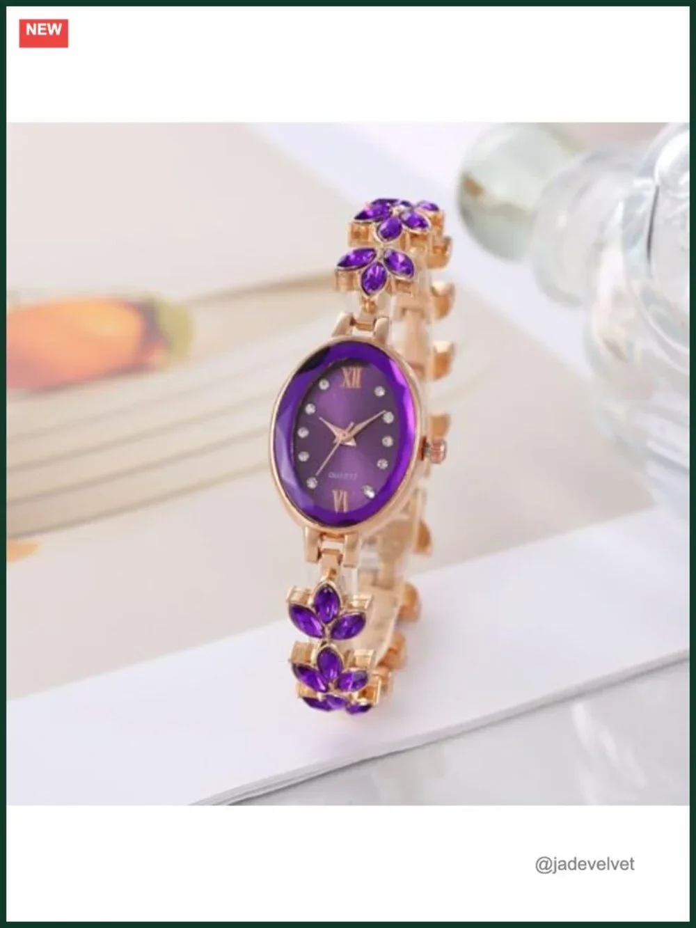 Women's Petal Bracelet Watch Quartz Analog Adjustable Band